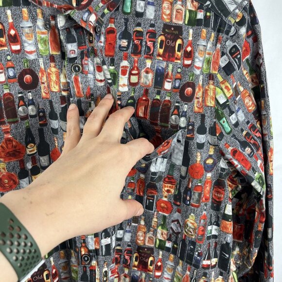 Paisley & Gray Slim Fit Wine & Spirits Cotton Dress Shirt Mens Size L 14 - Picture 6 of 11